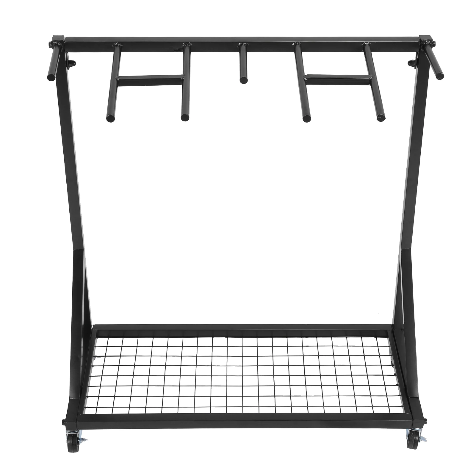 テニスラケット収納ラック（キャスター付き）移動式スポーツ用品カート