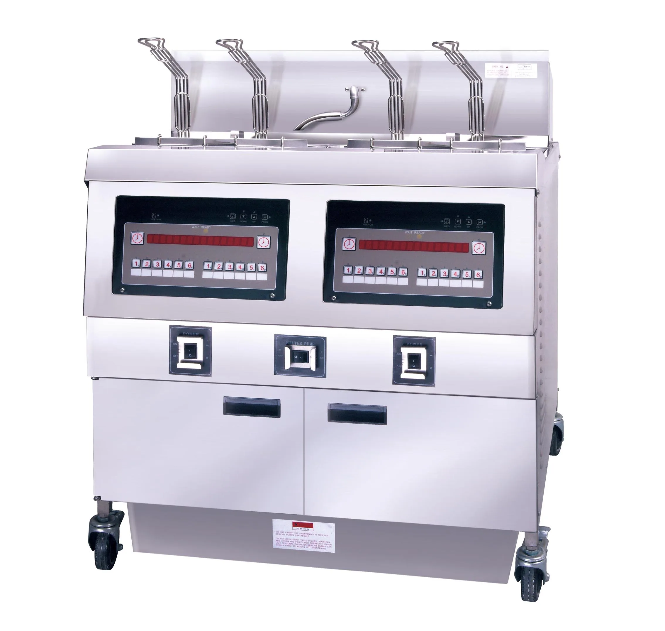 Double Tank Induction Deep Fish Chicken Turkey Pressure Fryer with Low Price for Sale