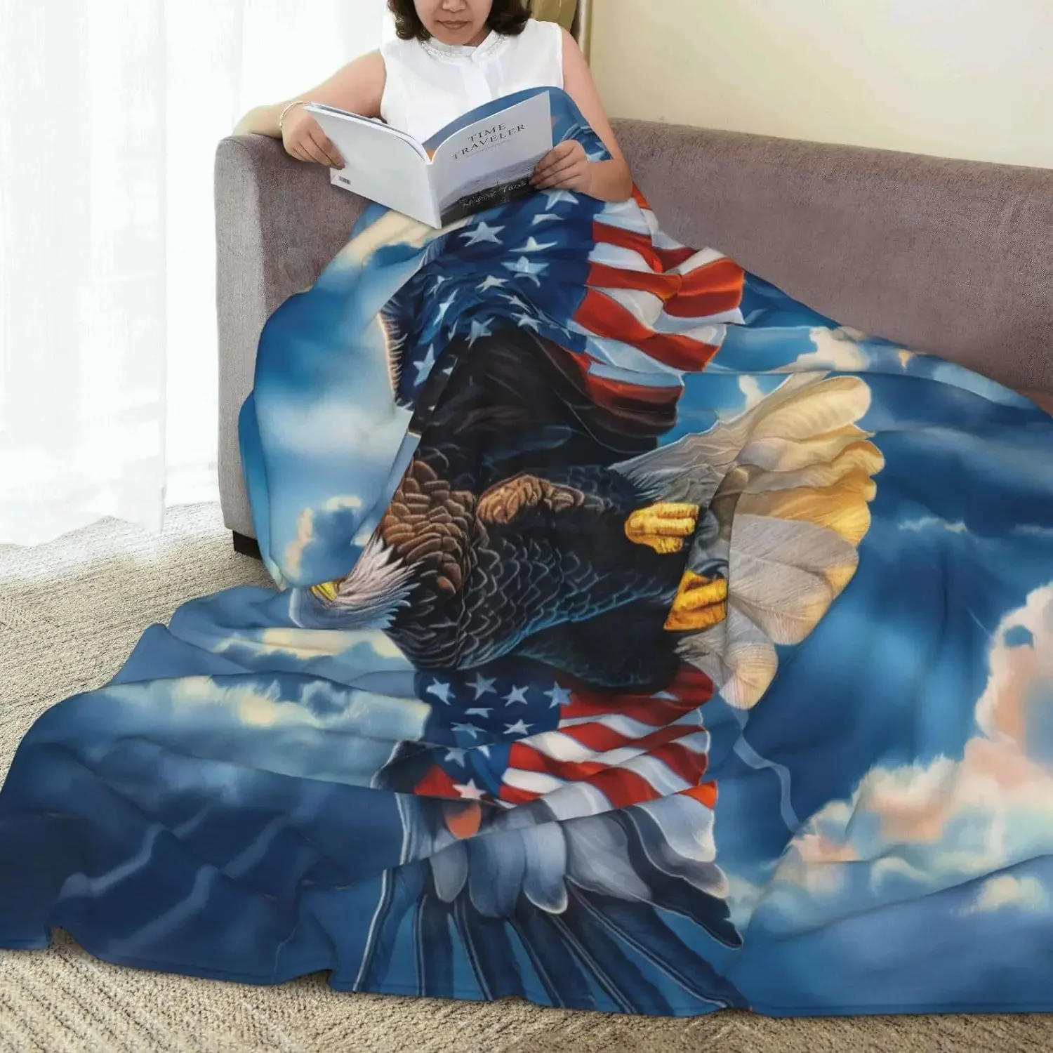 Flanell Adler Decke Geschenk, weich, warm und bequem National flagge Adler werfen Decke Schlafs ofa Wohnzimmer