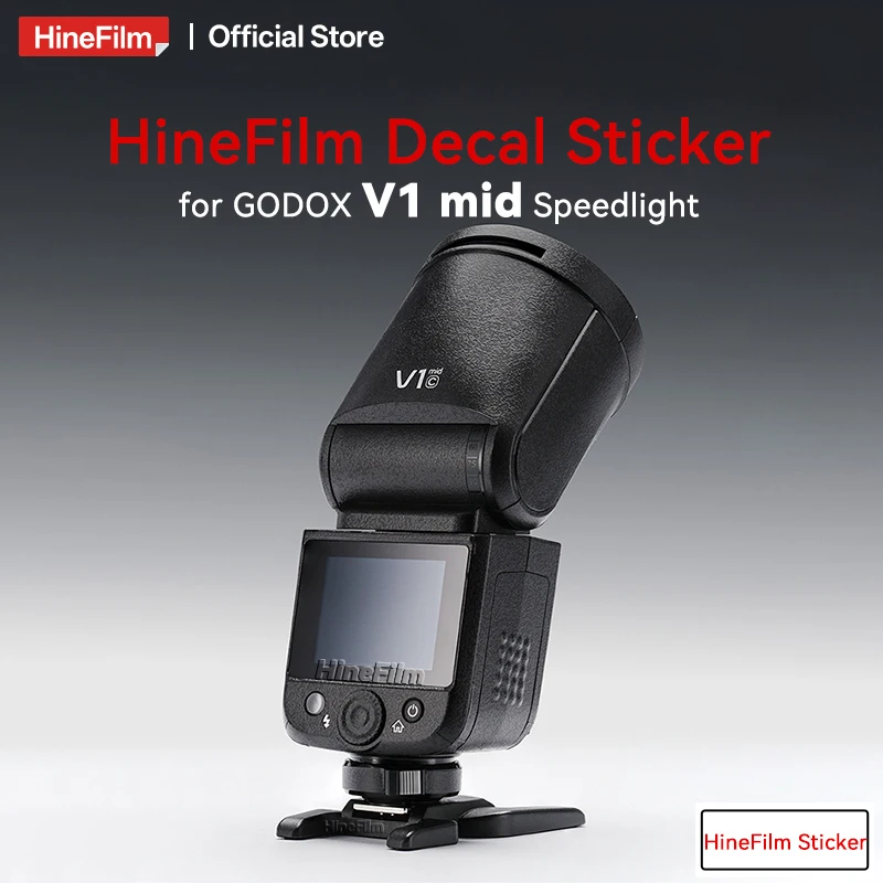 Hinefilm Skin for Godox V1MId Flash Skin for Godox V1 Mid Camera Flash Speedlight Sticker Premium Decal Skin Protector Sticker