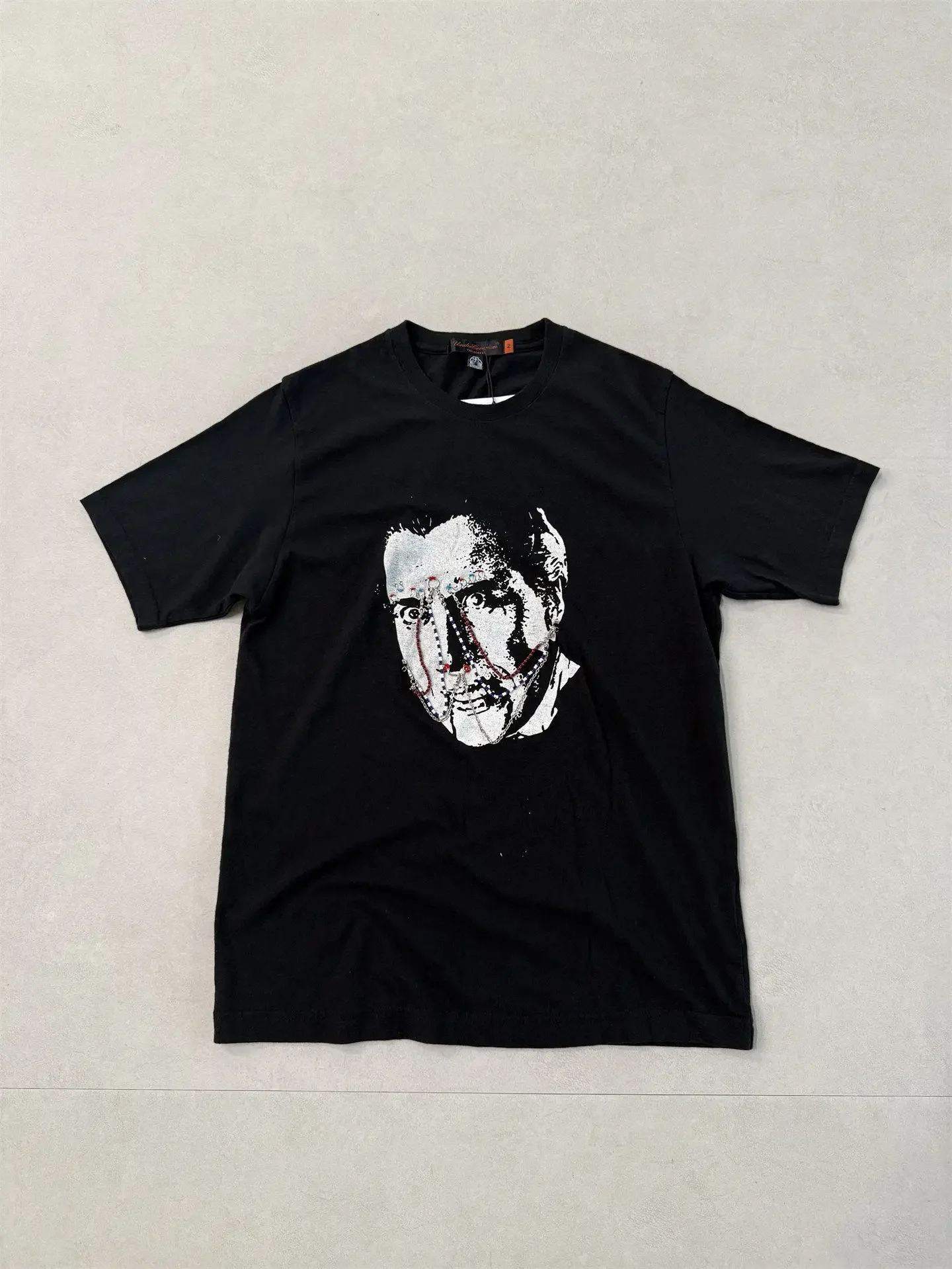 

Футболка Under 06ss T Dracula Frankenstein с коротким рукавом и бисерной цепочкой, архивная коллекция