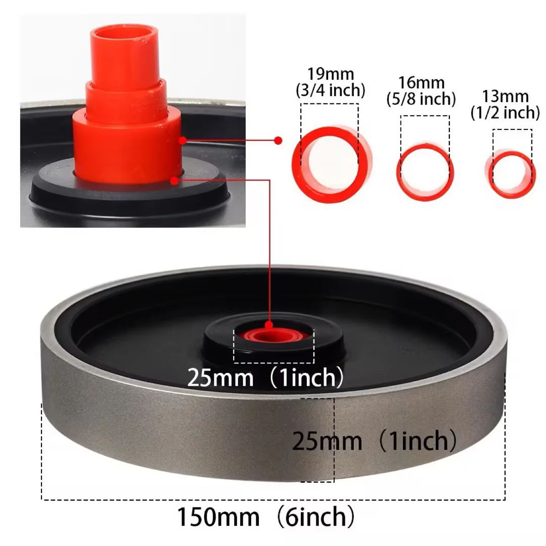 High-Efficiency 4/6/8 Inch Cabbing Lapidary Grinding Wheel Electroplated Diamond Abrasive Disc for Gemstone Polishing