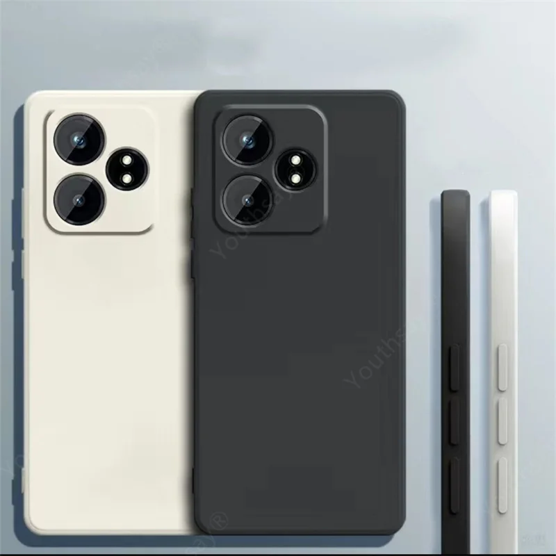 For Realme GT6 Liquid Silicone Case Realme GT 6 6T Cover Funda Coque Camera Protector Soft Back Case Realme GT6