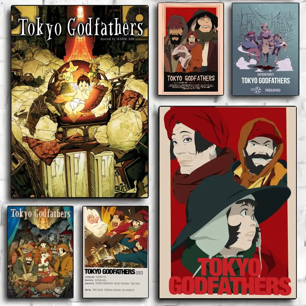 anime T-Tokyo Godfathers-S Painting Calligraphy Nature Inspired Artwork for Living Room  Home Decoration