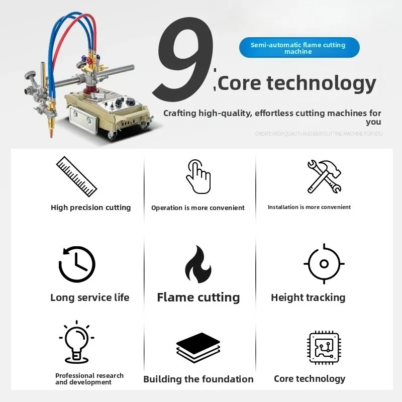 CG1-30 / CG1-100 Improved Semi‑Automatic Flame Cutting Machine – Circle Cutting Upgrade for “Small Turtle” Gas Cutter