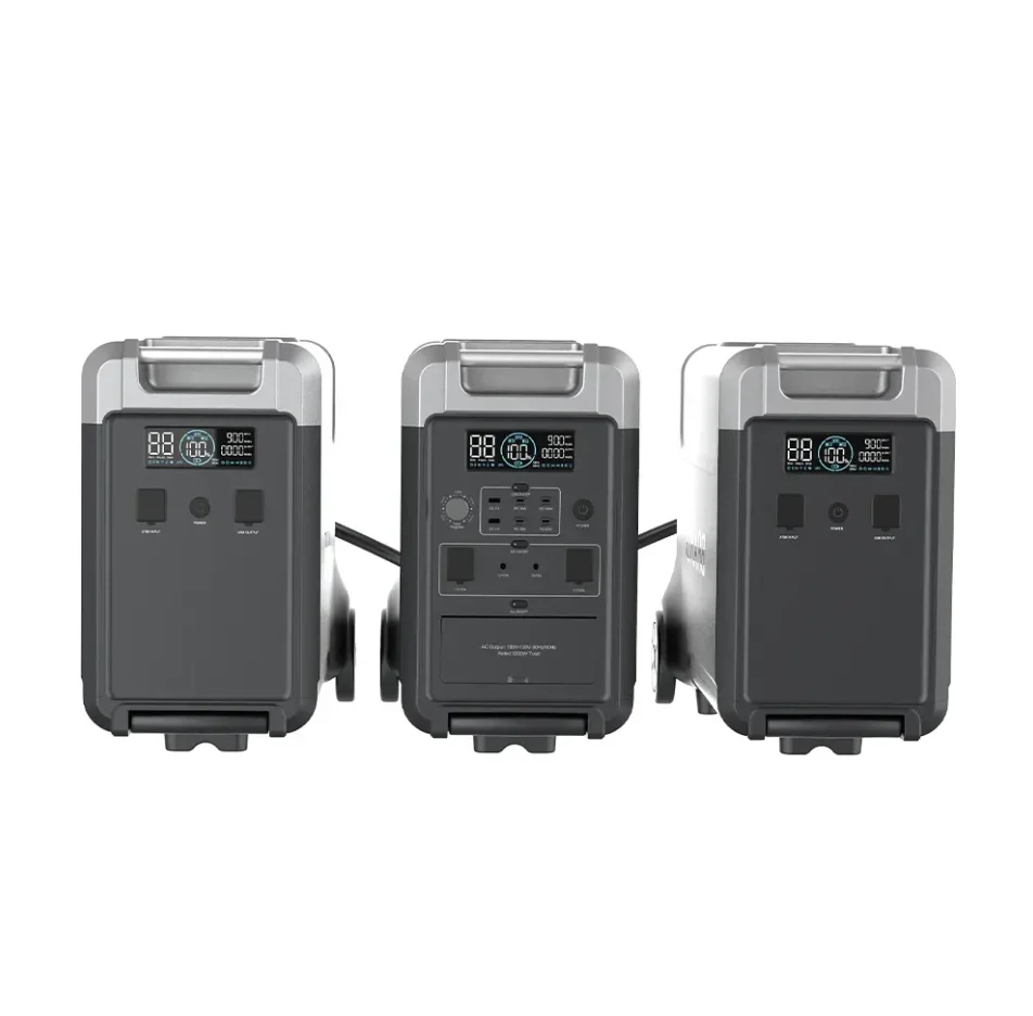 Portable Home Energy Storage Power Station Solar Panel Car Power Source MPPT Jump Starter External Battery Flashlight