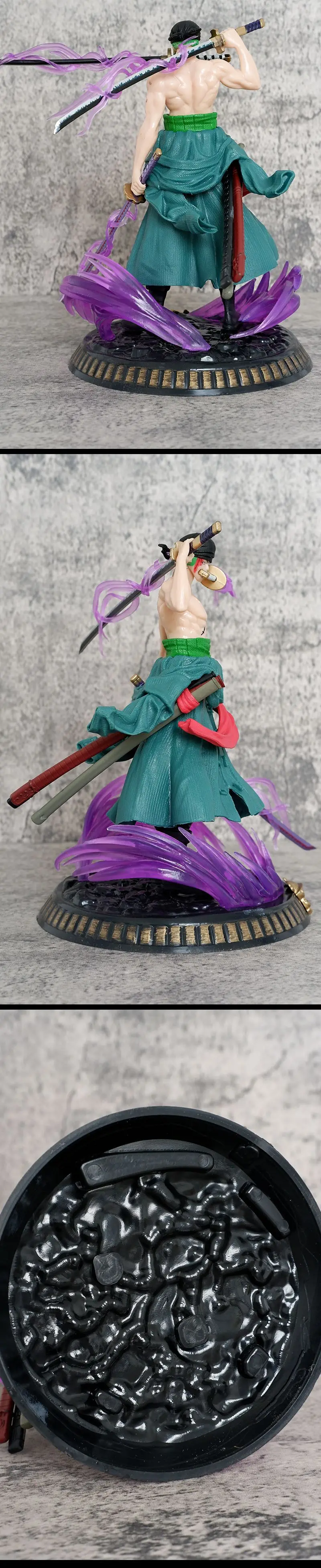 One Piece Action Figure Three-Knife Fighting Skill Roronoa Zoro Anime Model Zoro Figures Decorations PVC Toy Gift