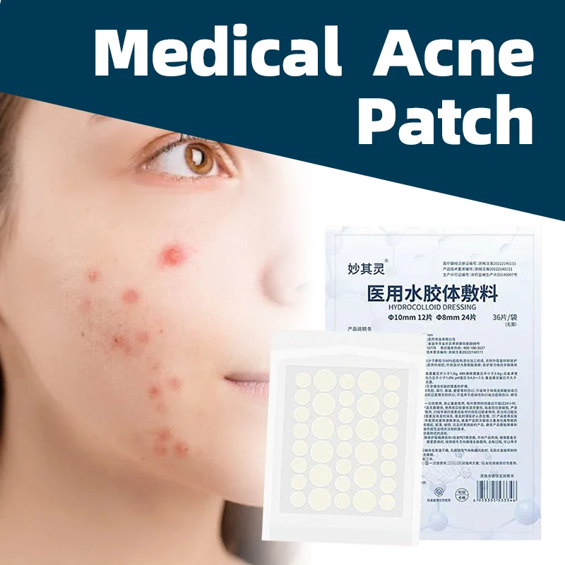 36PCS Invisible Acne Patch Hydrocolloid Patches Facial Skin Care Fade Blemishes Pimple Marks Closed Acne