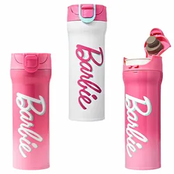 MINISO Barbie Sunlight Shining Series 304 Stainless Steel Insulated Cup Large Capacity Pink Water Cup Girl Birthday Gift 420ML