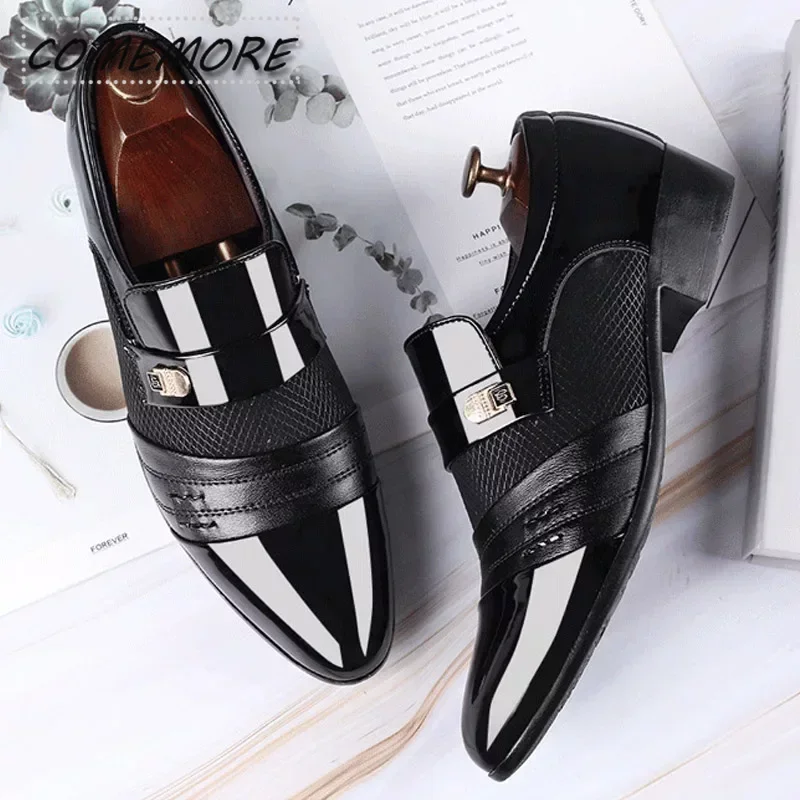 Slip on Men Dress Shoes Men Oxfords Fashion Business Dress Men Shoes 2024 New Classic Leather Men\'s Breathable Shoes Man Summer