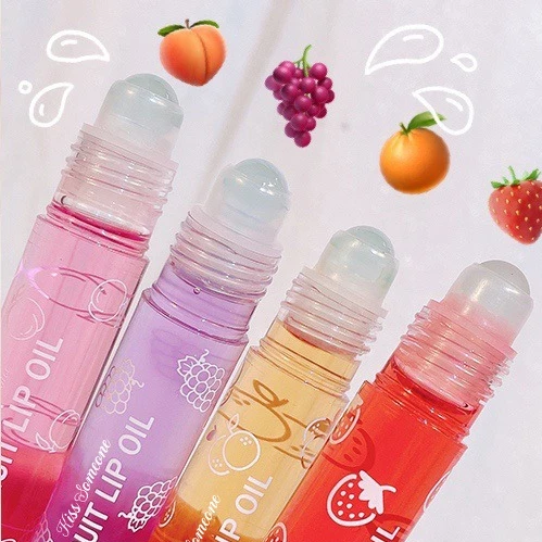 Rodillo hidratante aceite de labios lápiz labial hidratante transparente aceite de labios de aguacate de fruta líquida para una nutrición duradera
