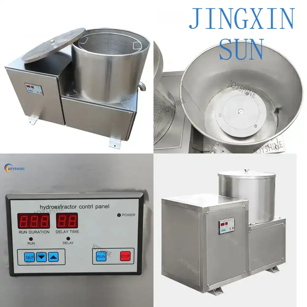 Centrifugal Dehydrator for Snack Food Fried Peanut Chin Chin Deoil Machine for Fruit Vegetable Processing Food Drying