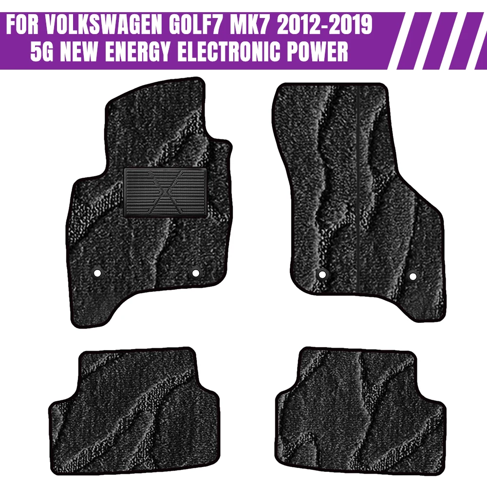 

For Volkswagen Golf7 MK7 2012-2019 5G New Energy Electronic Power Car Mat Interior Accessories Car Floor Mats Full Set