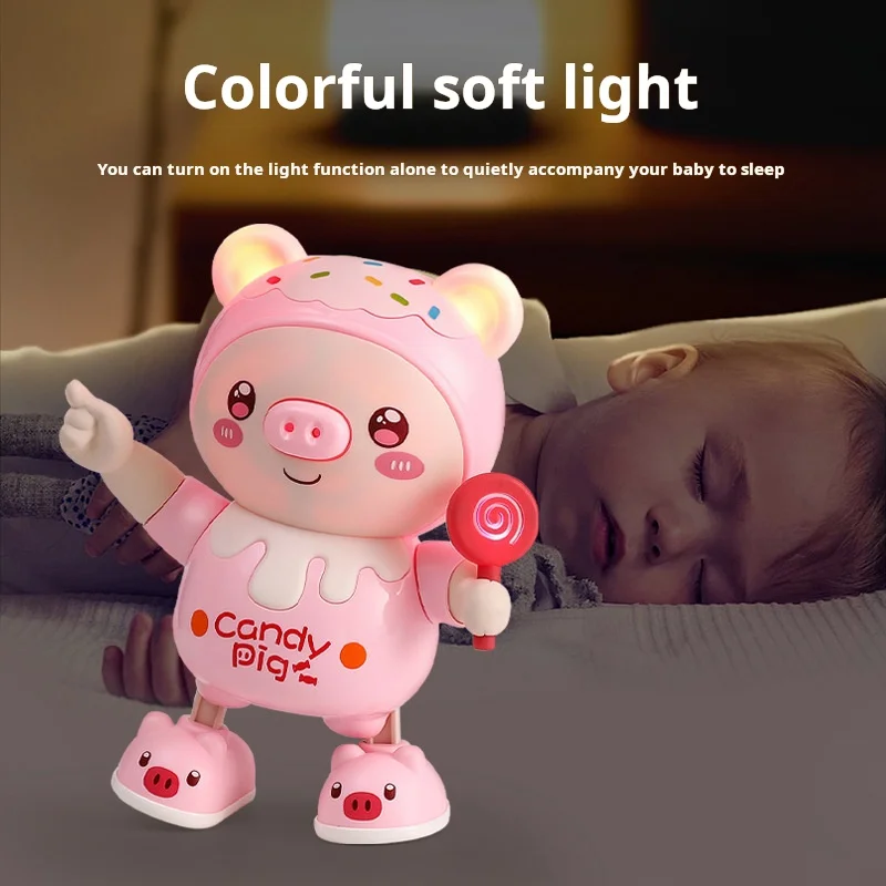 Children's toys, electric singing and dancing lights, piglet toys, baby toys, glowing power toys, holiday gifts