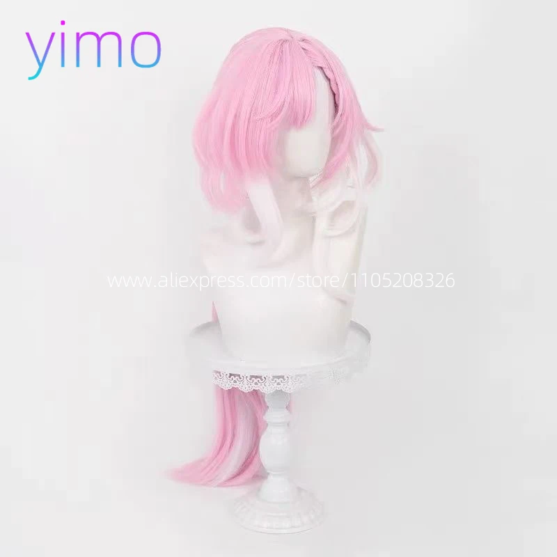 Juego Honkai Impact 3 Elysia Cosplay peluca nuevo Realm Elysian Ellie Miss Pink Elf Erishia Cosplay pelo para fiesta de Halloween adulto
