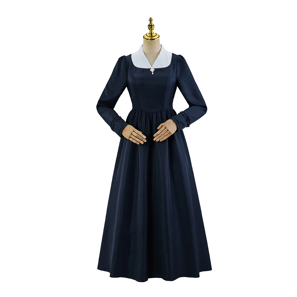 Historical Gothic Mourning Dress Victorian Renaissance Colonial Civil War Southern Belle Ball Gown Theme Party Theatre Costume