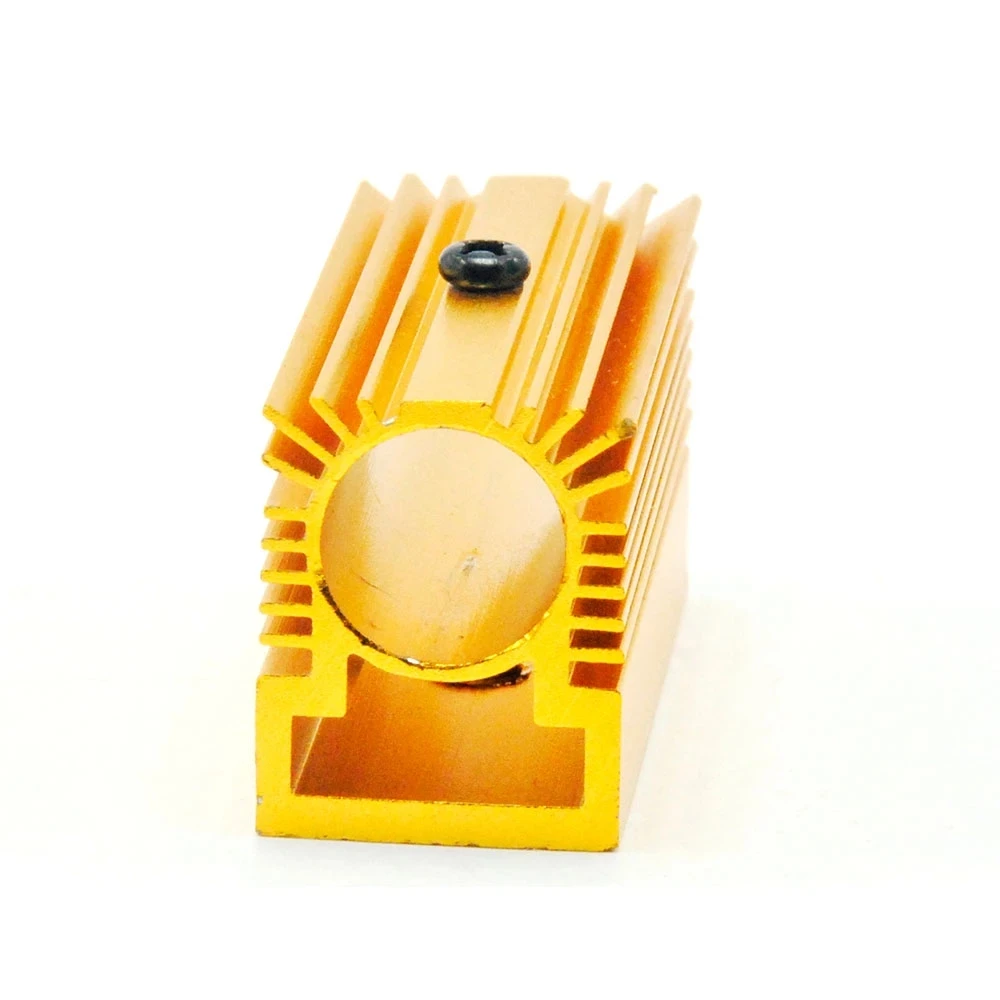 Heatsink Holder for Dia 12mm Blue/Green/Red/IR Laser Modules Cooling 20X27X46MM Golden Heatsink