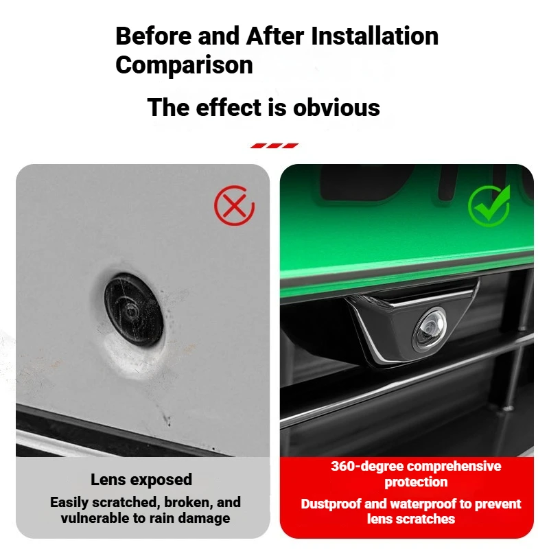 Suitable for Volvo cars, 360-degree lens cover, lens hood, waterproof and dustproof, car modification accessory set
