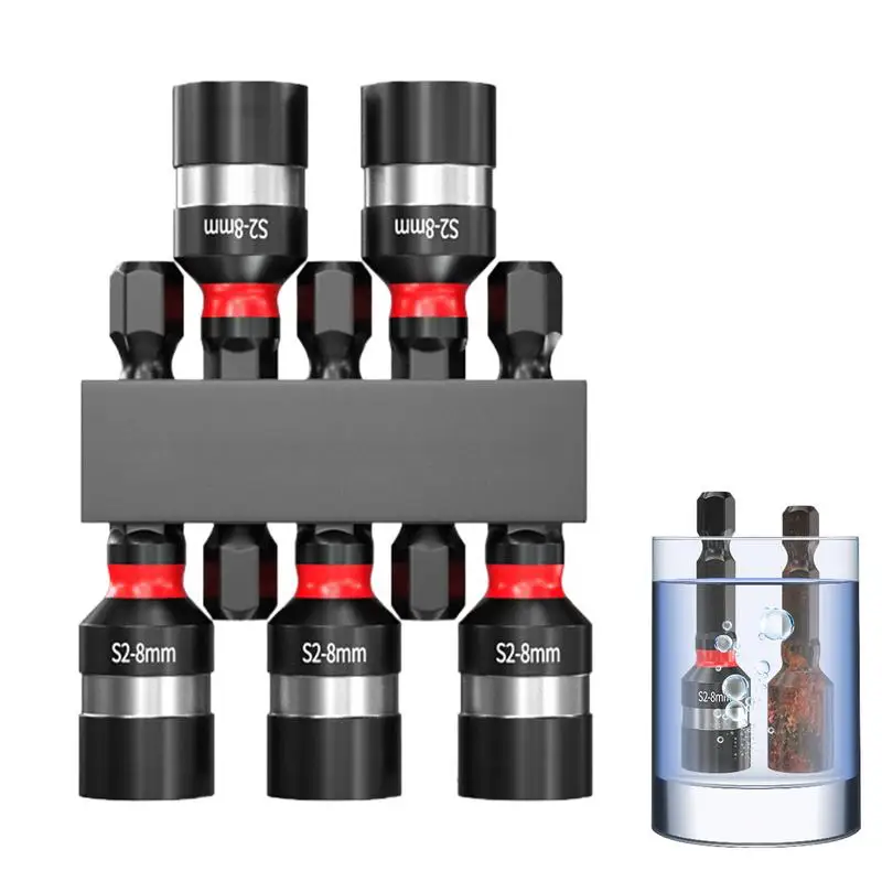 

Nut Driver Set Magnet Socket Set 5x Chuck Socket Magnetic Holder Hex Quick Change Tool Wrench Setters For Mechanical Assembly