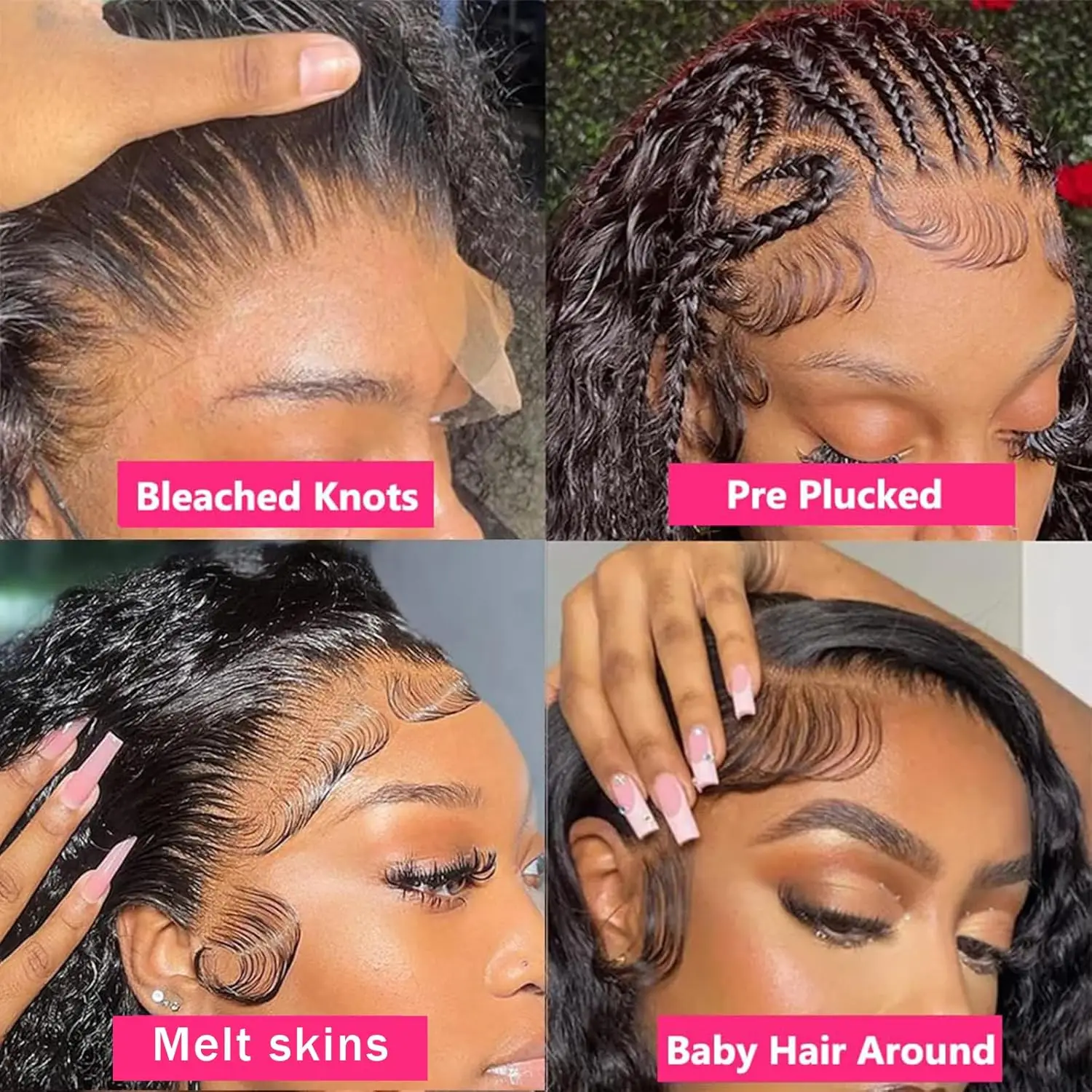 40 بوصة موجة عميقة الدانتيل الجبهة الباروكات شعر الإنسان 250% الكثافة مجعد الدانتيل شعر مستعار أمامي شعر الإنسان 13x4 HD غلويليس الدانتيل الباروكات الأمامية