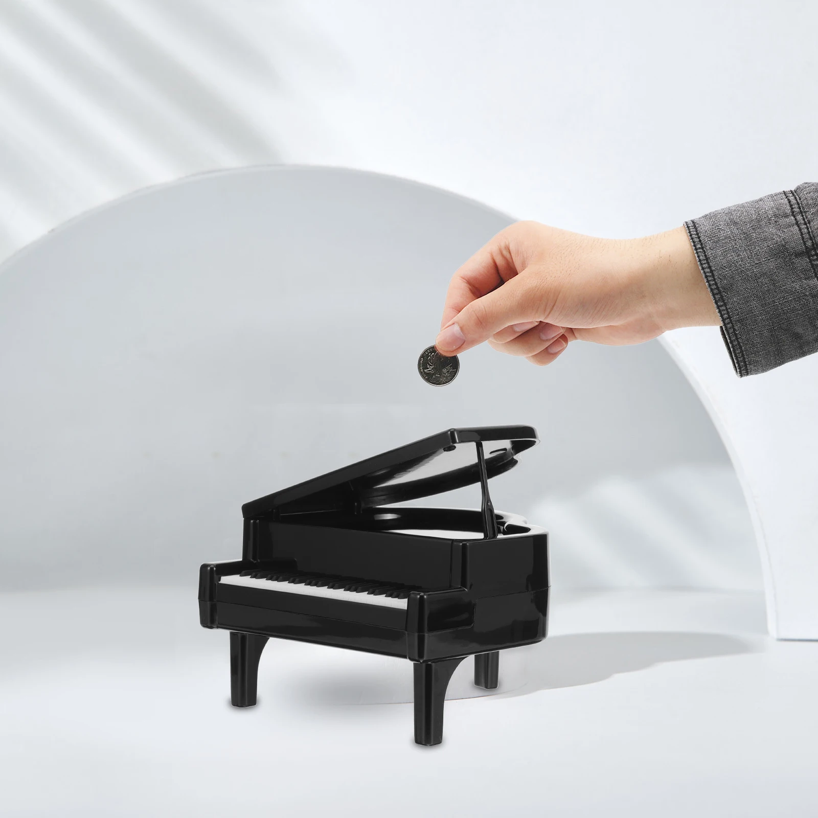 

Piano Shaped Piggy Bank Plastic Money Storage Pot For Desktop Coin Saving Jar Home Decor Novelty Piano Craft Decoration