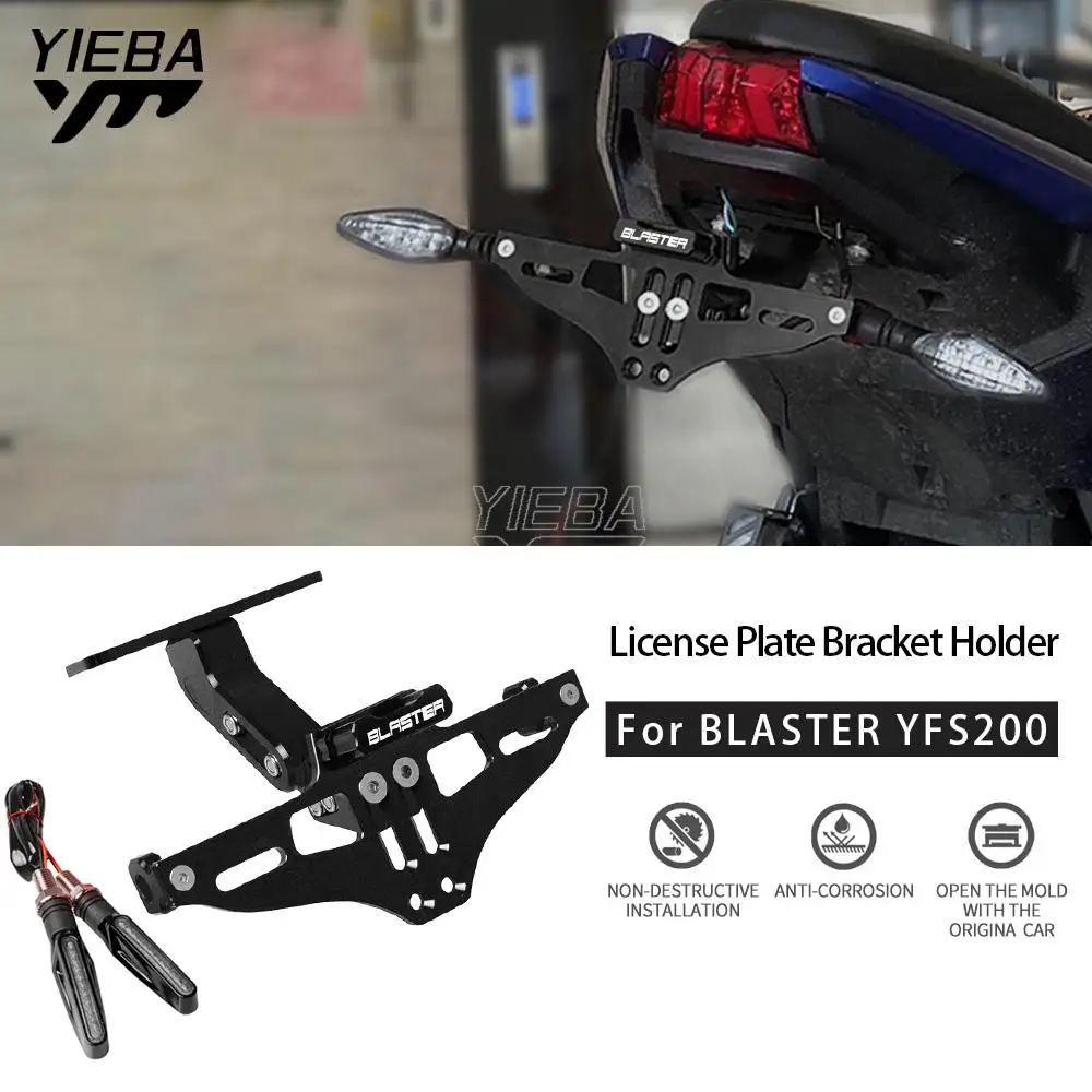 FOR YAMAHA BLASTER YFS200 2005 - 2006 Motorcycle CNC Adjustable Rear Tail Tidy License Plate Holder Bracket LED Light