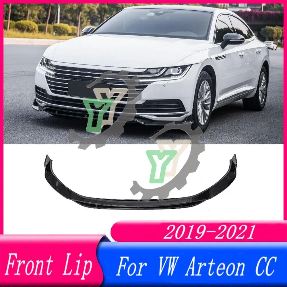 

3PCS Front Bumper Lip Spoiler Splitter Diffuser Detachable Body Kit Cover Guard For Volkswagen VW Arteon CC 2019 2020 2021