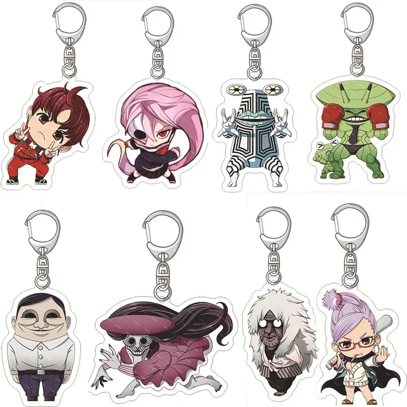 Anime Dandadan 6cm Ayase Momo Takakura Ken Shiratori Aira Enjouji Jin Acrylic Keychain School Bag Ornament Gifts