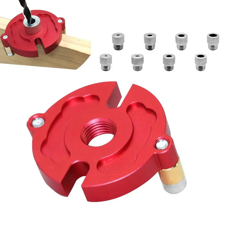 

Doweling Jig Kit Handheld Center Vertical Drill Guide Locator Precise Wood Dowel Drill Guide For Straight Holes Woodworking