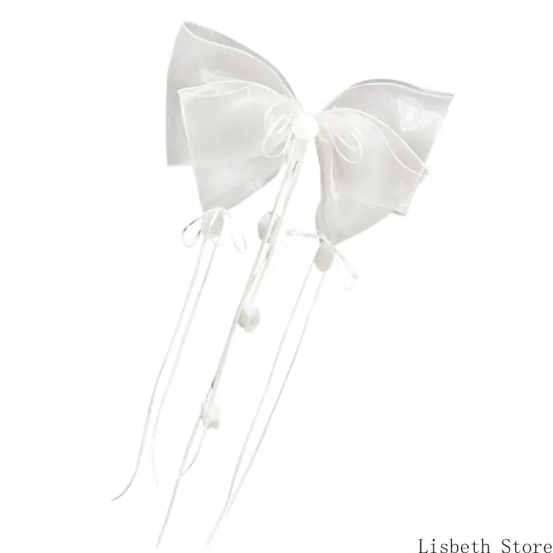 

124A Роскошная лента Bownot Hair Clip Accessessy Acvessy Acvessessy Secure Clasp Barrette для свадебной церемонии невесты