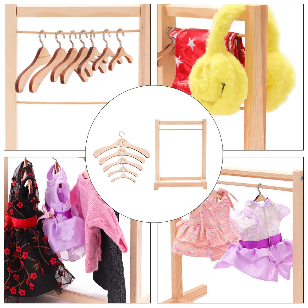 

Набор деревянных вешалок для одежды: натуральное дерево, для пальто и платьев, органайзер для детской комнаты