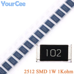 100pcs/10pcs 1Kohm SMD Chip Resistor 2512 1W 1KR 1K 1000 ohm 102 5% Resistance Kit