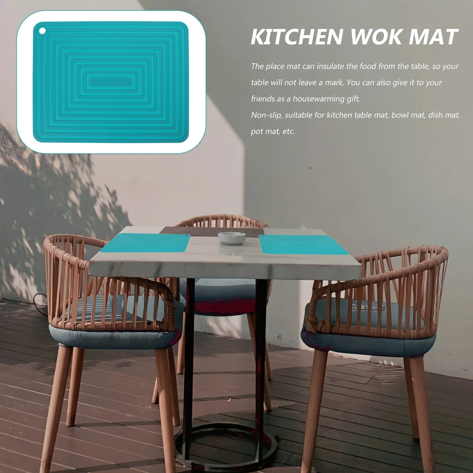

Silicone Hot Dish Mat Protective Wok Heat Pad Non-Slip Kitchen Table Mat for Drying Vegetables Fruits Anti-Scalding Decorative