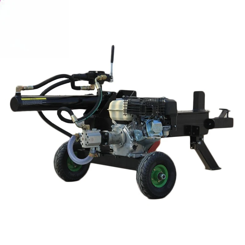 

Firewood processing machine, powered engine, hydraulic sliding splitter