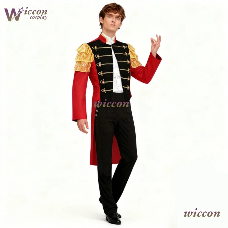 

Medieval Arabian Prince Dubai Outfit Halloween Performance Costume Masquerade GALA Cosplay Adult Circus Animal Tamer Mens Attire