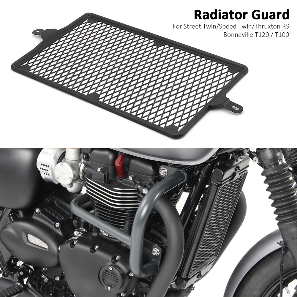 For Bonneville T120 T100 Thruxton RS/Speed Twin/Street Twin Motorcycle Accessories Radiator Grille Guard Grill Cover Protector