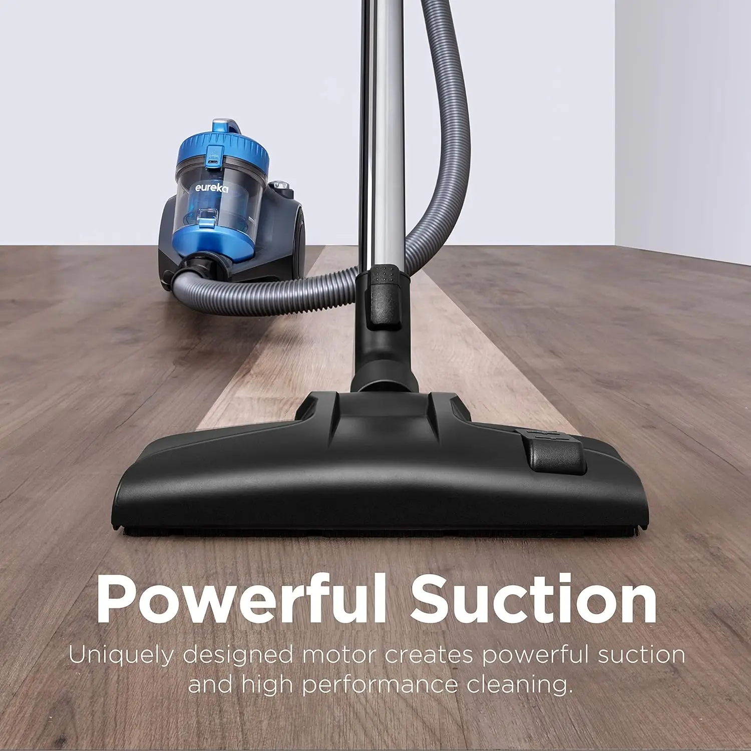 WhirlWind Bagless Canister Vacuum Cleaner, Lightweight Vac for Carpets and Hard Floors, Blue