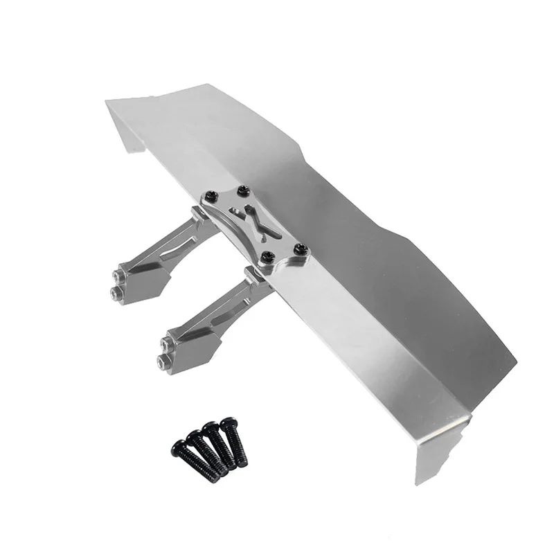 MJX 1/16 16207 H16PL RC سيارة معدنية الجناح الخلفي الجمعية ترقية أجزاء دائم الألومنيوم المفسد الذيل لشاحنة سباق عالية السرعة #4