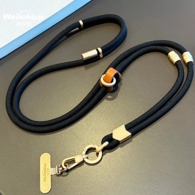 حبل للهاتف المحمول، سلسلة ماسنجر للرقبة ثلاثة في واحد قابلة للتعديل من الجانب والخلف، حبل للمعصم في الهواء الطلق مضاد للسرقة ومضاد للضياع #5