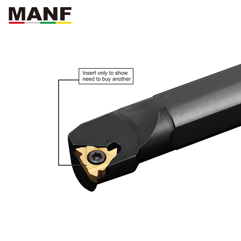 MANF Lathe Cutters Turning Tool 10mm 12mm Sir Snr0010K11 Internal Thread Turning Tool Tungsten Carbide holders For 16ir Insert