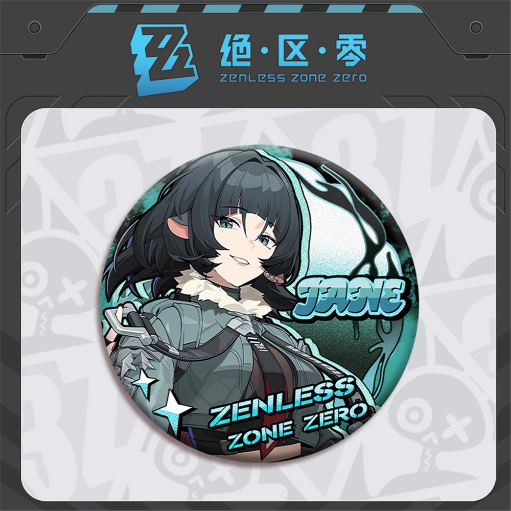 Game Zenless Zone Zero Lucy Piper Wheel Jane Doe Qingyi Cosplay COSTUME Badge Pin SPTE Tinplate Brooch Prop Christmas Gift