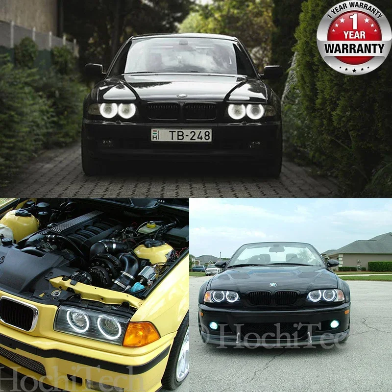 

Тепло-белое кольцо для BMW 3 5 7 серии E36 E38 E39 E46 Demon Eye Высокое качество 4x131 мм CCFL Angel Eyes Kit