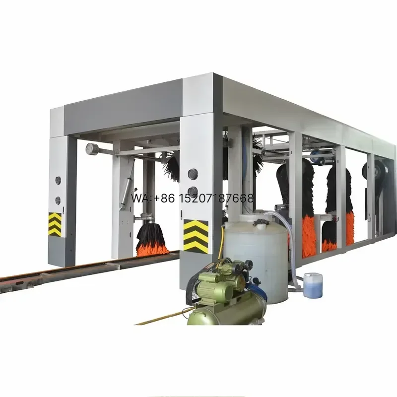 Wmwmnu for AA4C 9 Brushes Tunnel Car Washing Continuous High Speed Automatic Vehicle Cleaning System for Gas Stations