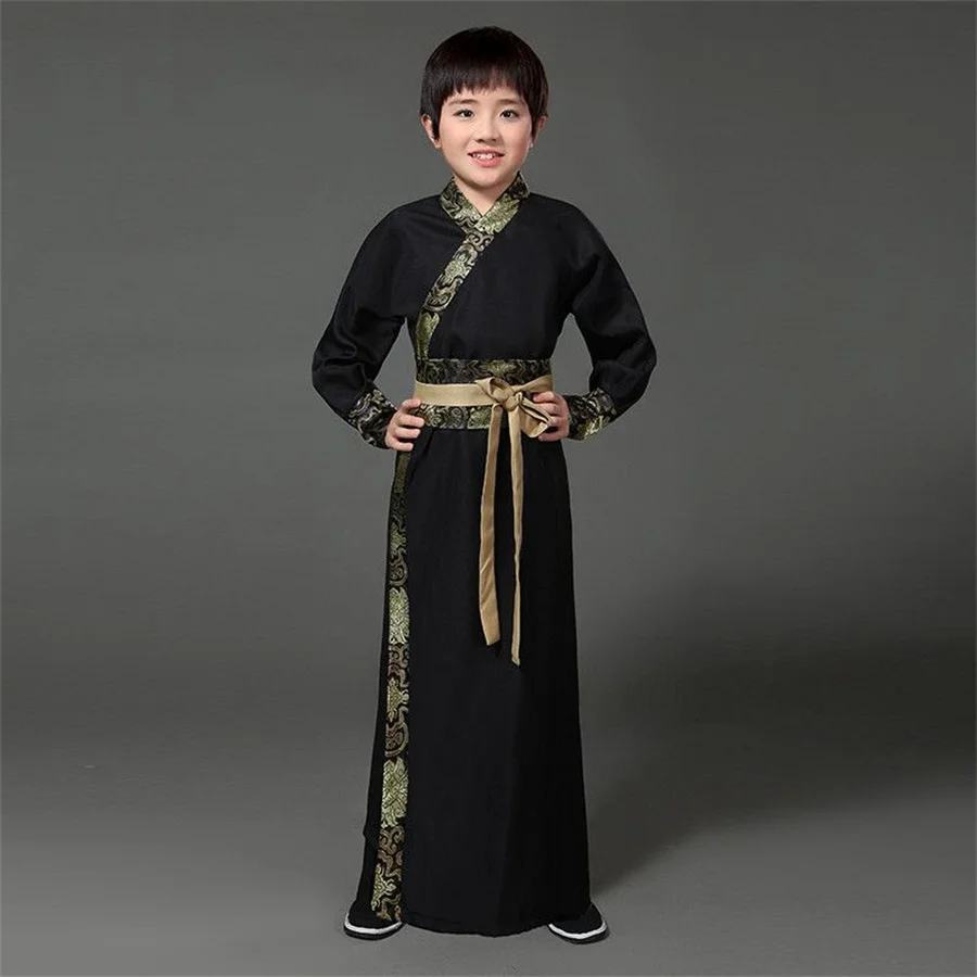 Vestido Tang Hanfu tradicional para crianças, traje chinês antigo para meninos, roupas infantis, cosplay, dança de fadas, crianças