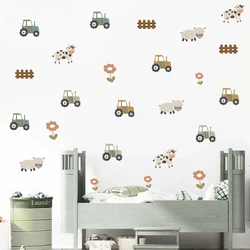 3Pcs Cartoon Construction Truck Wall Stickers for Children Room Boy Room Decoration Bedroom Wall Decals Decor for Living Room