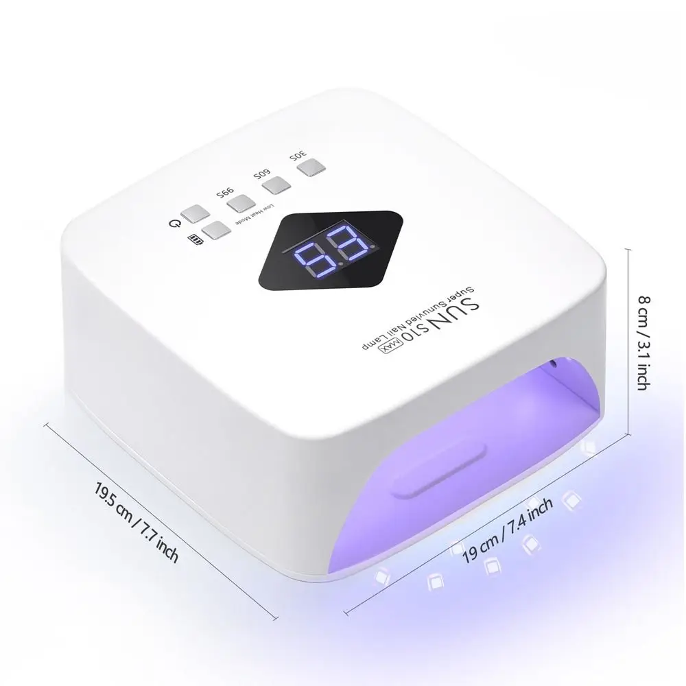 Nail Tool Automatic Sensor Nail Dryer Removable Bottom Cordless Design UV Light 3 Timer Setting US Plug UV Led Lamp for Home Use