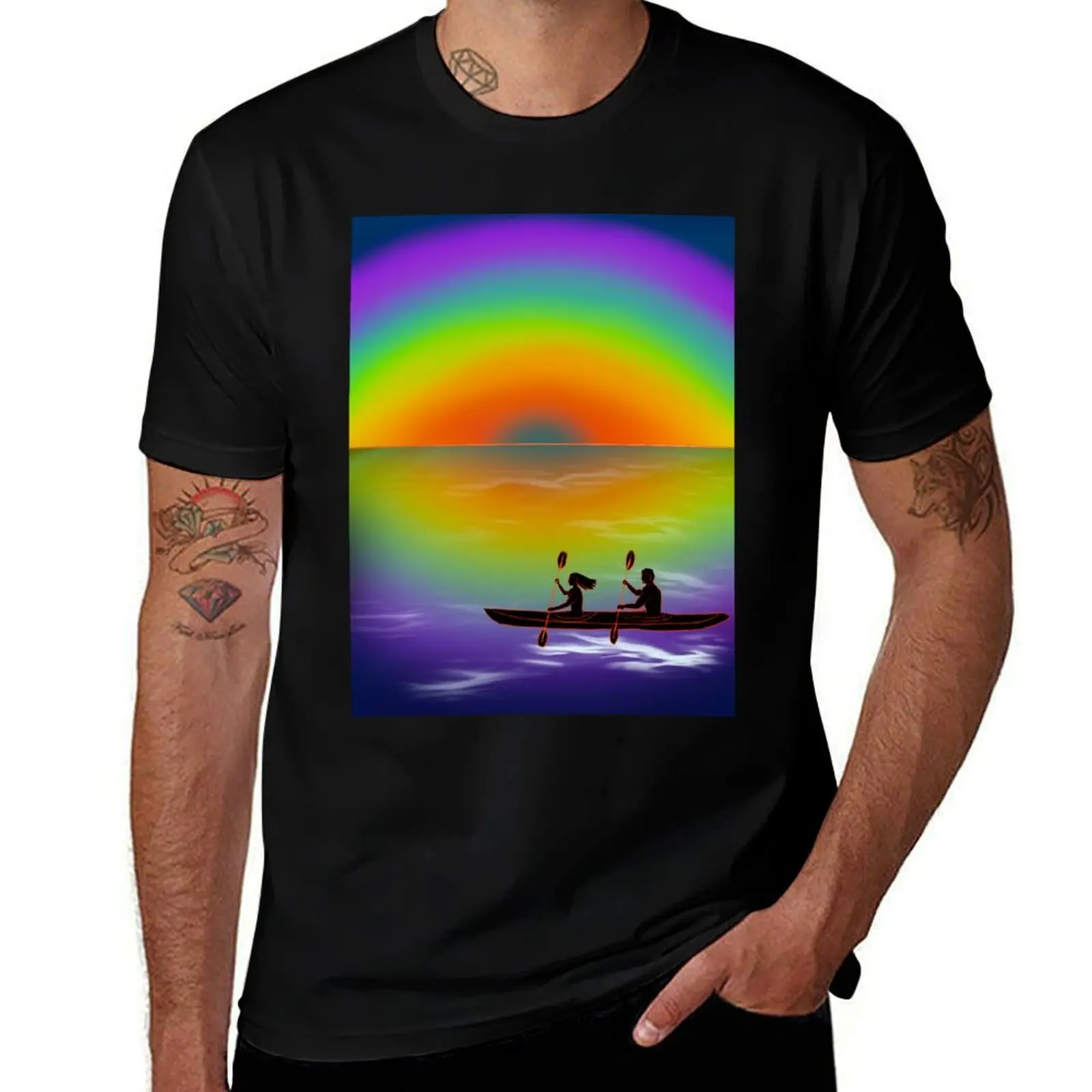 Dreamscape Kayaking T-Shirt animal prinfor boys plus size tops mens clothing
