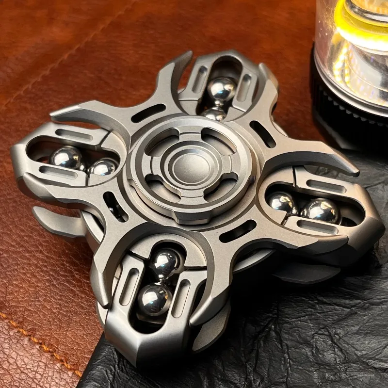 Oracle EDC Mechanical Stainless Steel and Titanium Alloy Tuning Fork Fingertip Gyroscope Decompression Desktop Toy