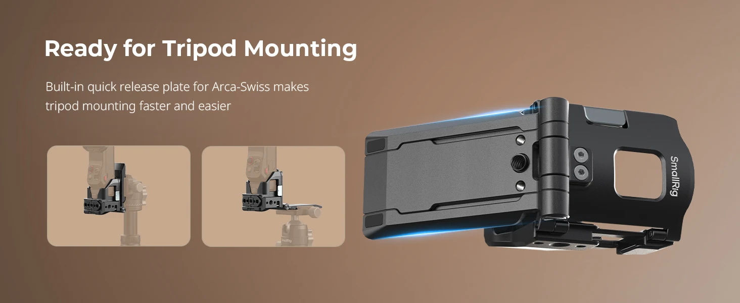 SmallRig Anbaubare Halterung für Insta360 Luna Ultra mit integrierter magnetischer Schnittstelle, Cold-Shoe-Halterung, Arca-Swiss-Platte -6824 – Detail 5