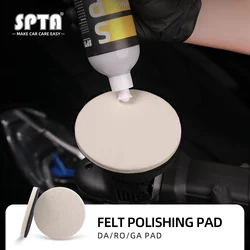 (Bulk Sale) SPTA 3/4/5/6/7 Inch Car Cratch Remover Glass Polishing Kit Wool Felt Buffing Wheel Backing Pad for Polisher